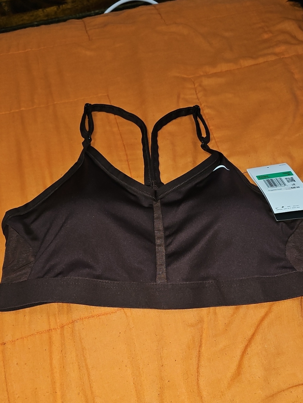 Nike Nwts Nike Dri FIT TRAINING BRA. Womens Sz Xlg!! Brown!!!